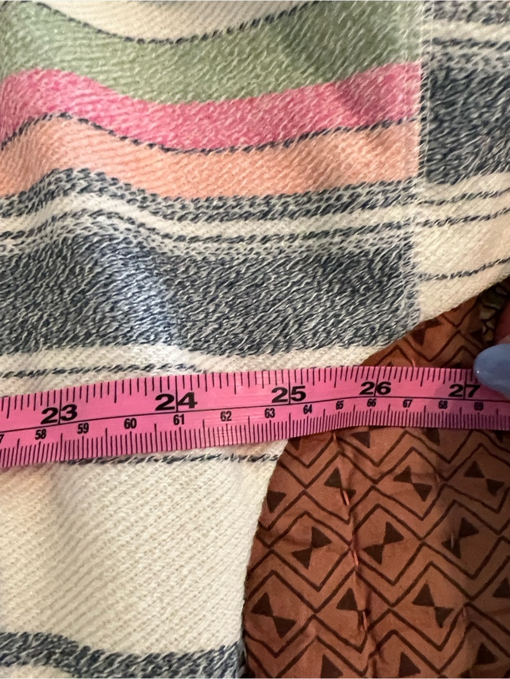 O'Neill Cream Lounge Suit with Pink, Green, Peach & Black Stripes, NWOT (L&XL) - Picture 14 of 15
